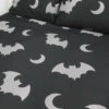 Brand new 😀 HELLS BLANKETS Bats Creature Of The Night | KING QUILT SET* ❤️