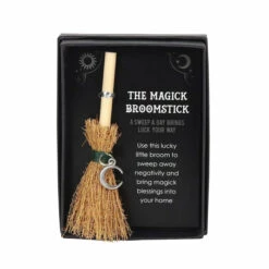 Outlet ✔️ GOTHIC GIFTS Gothic Homewares Crescent Moon | MINI MAGICK BROOMSTICK 💯