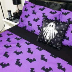 Outlet ❤️ HELLS BLANKETS Twilight Bats | KING QUILT SET* 🔔 -Spooky Stuff Store Hells Blankets Twilight Bats 0 16 ba889d16 5e02 47ce 9368 9df3c8fa520a 700x700