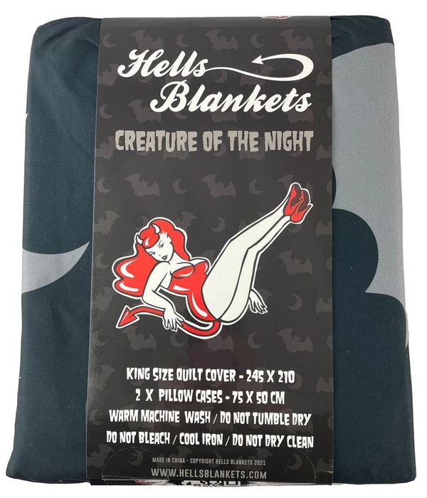 Brand new 😀 HELLS BLANKETS Bats Creature Of The Night | KING QUILT SET* ❤️ 12 Brand new 😀 HELLS BLANKETS Bats Creature Of The Night | KING QUILT SET* ❤️ - Image 12