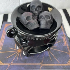 Cheapest 🎉 THE BLACKENED TEETH Gothic Homewares Skull [Charcoal Black] | SCENTED WAX MELTS ⭐ -Spooky Stuff Store IMG 5880 514066e9 3911 46f9 8461 e7dd5df8605d 700x700