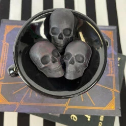 Cheapest 🎉 THE BLACKENED TEETH Gothic Homewares Skull [Charcoal Black] | SCENTED WAX MELTS ⭐ -Spooky Stuff Store IMG 5882 ee264bbd efa0 415b bd87 e88d44a8659f 700x700