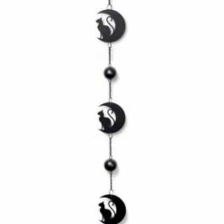Brand new ✔️ ALCHEMY GOTHIC Cats Black Cat And Moon | HANGING DECORATION 🧨