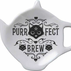 Buy 👍 ALCHEMY GOTHIC Gothic Homewares Purrfect Brew | TEABAG DISH 🔥