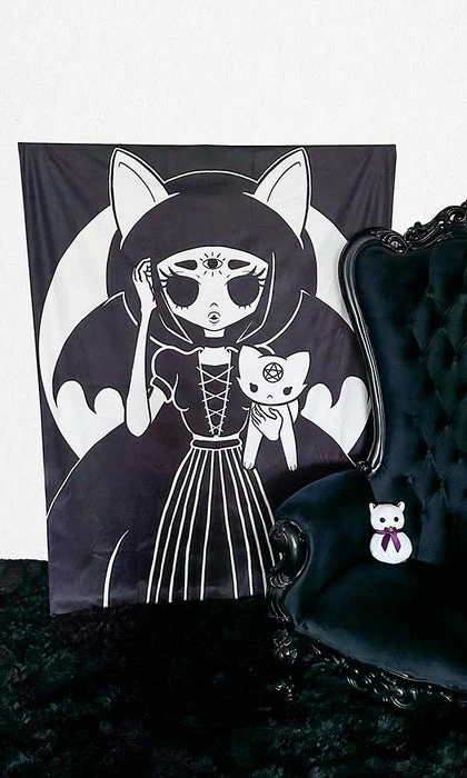 Deals ✔️ BESERK CRYPT Bats Cat Magick | TAPESTRY BLANKET ✔️ 1 Deals ✔️ BESERK CRYPT Bats Cat Magick | TAPESTRY BLANKET ✔️