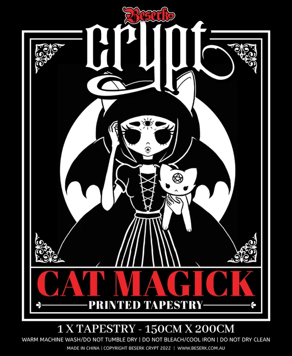 Deals ✔️ BESERK CRYPT Bats Cat Magick | TAPESTRY BLANKET ✔️ 2 Deals ✔️ BESERK CRYPT Bats Cat Magick | TAPESTRY BLANKET ✔️ - Image 2
