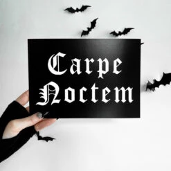 Outlet 🔔 GHOSTS OF OCTOBER Gothic Homewares Carpe Noctem Gothic [A5] | PRINT 🔔 -Spooky Stuff Store ghosts of october carpe noctem gothic 02 7785c463 e8ed 479c a7a4 aff1cedb7491 700x700