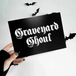 Outlet 👍 GHOSTS OF OCTOBER Gothic Homewares Graveyard Ghoul [A5] | PRINT 🎉 -Spooky Stuff Store ghosts of october graveyard ghoul a5 print 2 f4658ade ffc8 46df 90f3 29321dec6124 700x700