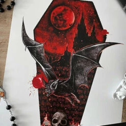 Best Sale 🧨 GHOSTS OF OCTOBER Bats The Bat [A4] | PRINT 🤩