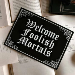 New 😉 GHOSTS OF OCTOBER Gothic Homewares Welcome Foolish Mortals [A5] | PRINT 🥰 -Spooky Stuff Store ghosts of october welcome foolish mortals a5 print 3 6b5d2079 3a2b 4805 b2b3 362aac944291 700x700