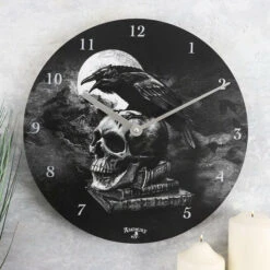 Outlet 🌟 ALCHEMY GOTHIC Edgar Allan Poe Poe's Raven | CLOCK 🛒