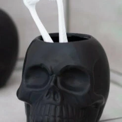 Cheapest 😉  GOTHIC GIFTS Gothic Homewares Black Skull | TOOTHBRUSH HOLDER 🌟