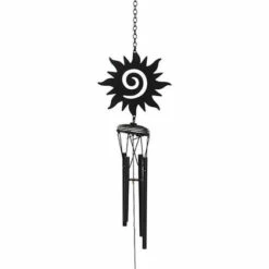 Best deal 🎁 GOTHIC GIFTS Gothic Homewares Black Sun | WINDCHIME 🥰