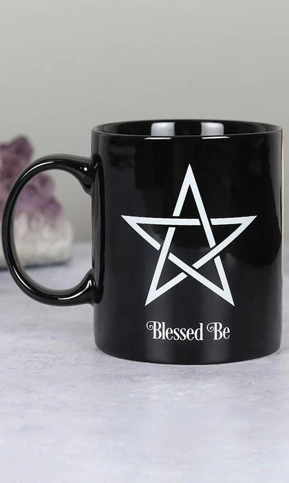 Wholesale ⌛ GOTHIC GIFTS Gothic Homewares Blessed Be Pentagram | MUG 🎉 1 Wholesale ⌛ GOTHIC GIFTS Gothic Homewares Blessed Be Pentagram | MUG 🎉