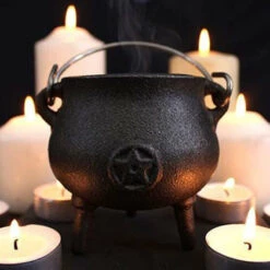 Best Sale ✔️ GOTHIC GIFTS Gothic Homewares Pentagram [7cm] | CAST IRON CAULDRON 😀