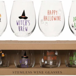 Best Pirce ⌛ GOTHIC GIFTS Ghosts Halloween | STEMLESS WINE GLASS SET* ⭐ -Spooky Stuff Store gothic gifts halloween stemless wine glass set 1 927388bb e2af 49ad 8f31 04f558c7362d 700x700