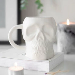 Deals 🔔 GOTHIC GIFTS Gothic Homewares Matte White | SKULL MUG ❤️ -Spooky Stuff Store gothic gifts matte white skull mug 5 c63ea427 3e08 41aa a31a 14aea63737b8 700x700