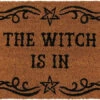 Deals 🥰 GOTHIC GIFTS Gothic Homewares Natural Witch Is In | DOOR MAT 🥰