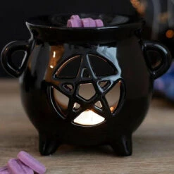 Best Pirce 🥰 GOTHIC GIFTS Gothic Homewares Pentagram Cauldron | OIL BURNER ❤️