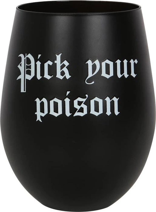 Discount ✔️ GOTHIC GIFTS Gothic Homewares Pick Your Poison | STEMLESS WINE GLASS ⌛ 3 Discount ✔️ GOTHIC GIFTS Gothic Homewares Pick Your Poison | STEMLESS WINE GLASS ⌛ - Image 3