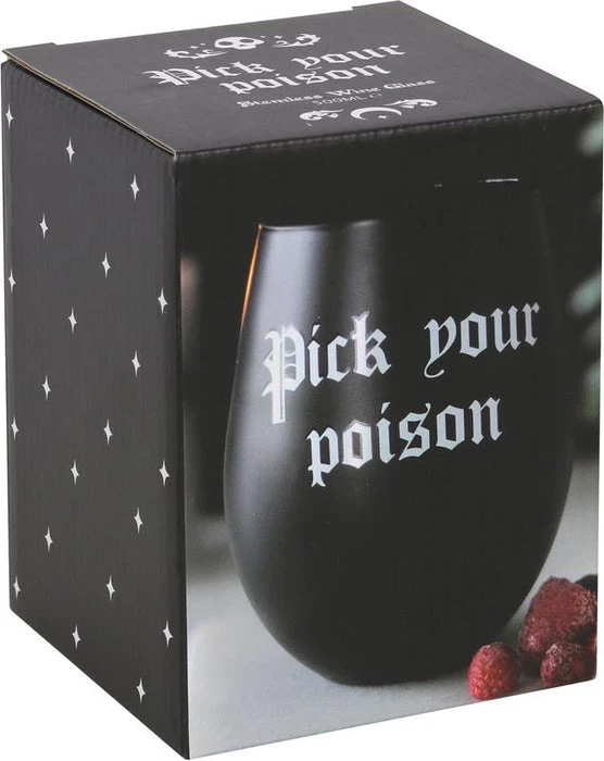 Discount ✔️ GOTHIC GIFTS Gothic Homewares Pick Your Poison | STEMLESS WINE GLASS ⌛ 2 Discount ✔️ GOTHIC GIFTS Gothic Homewares Pick Your Poison | STEMLESS WINE GLASS ⌛ - Image 2