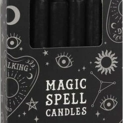 Wholesale ⌛ MAGIC SPELL CANDLES Gothic Homewares Protection [Black] | SPELL CANDLES [PACK OF 12] 🔥