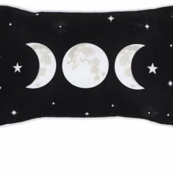 Budget 🧨  GOTHIC GIFTS Gothic Homewares Rectangular Triple Moon | CUSHION ⭐