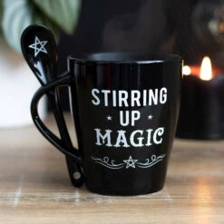 Best reviews of ✨ GOTHIC GIFTS Gothic Homewares Stirring Up Magic Black | MUG AND SPOON SET 🥰 -Spooky Stuff Store gothic gifts stirring up magic black mug and spoon set 5 1ef0f632 50ed 457e 9ae7 b067ff363bac 700x700