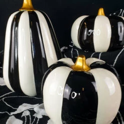 Buy 🎉  GOTHIC GIFTS Gothic Homewares Striped | PUMPKIN DECOR SET* 🥰