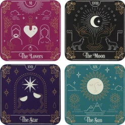 Brand new ✨ GOTHIC GIFTS Gothic Homewares Tarot Card | COASTER SET ⌛ -Spooky Stuff Store gothic gifts tarot card coaster set 1 89e579b6 75da 4d71 89ad def770e4ca27 700x700