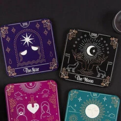 Brand new ✨ GOTHIC GIFTS Gothic Homewares Tarot Card | COASTER SET ⌛