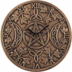 Best Pirce 🎁 GOTHIC GIFTS Gothic Homewares Terracotta Triple Moon | CLOCK ❤️