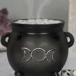 Buy 🤩  GOTHIC GIFTS Gothic Homewares Triple Moon Cauldron | INCENSE CONE HOLDER ✔️