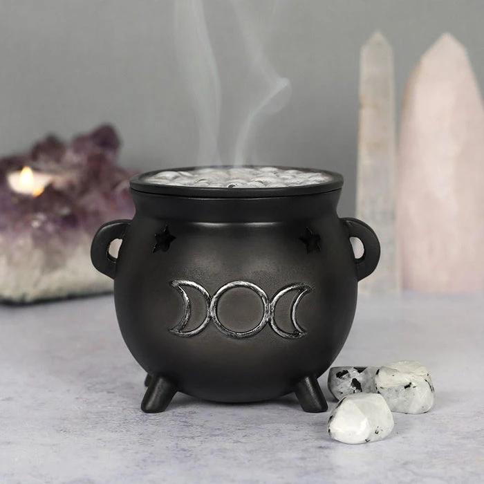 Buy 🤩 GOTHIC GIFTS Gothic Homewares Triple Moon Cauldron | INCENSE CONE HOLDER ✔️ 5 Buy 🤩 GOTHIC GIFTS Gothic Homewares Triple Moon Cauldron | INCENSE CONE HOLDER ✔️ - Image 5