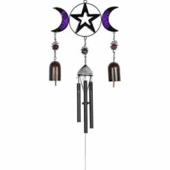 Cheapest ⭐  GOTHIC GIFTS Gothic Homewares Triple Moon [With Bells] | WINDCHIME ✨