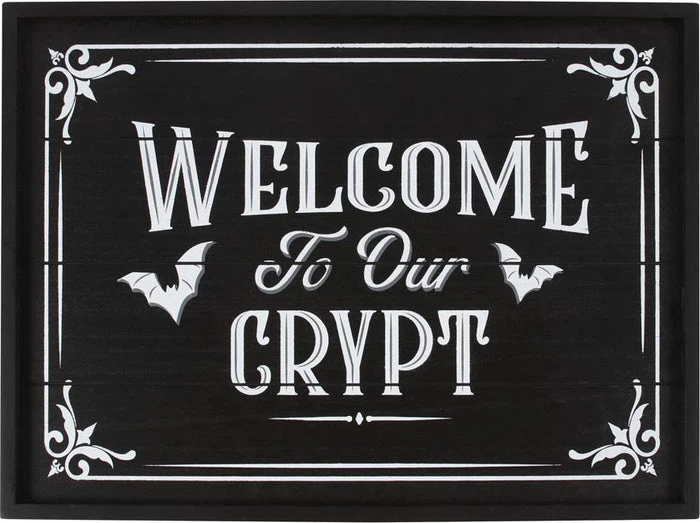 Outlet 🧨 GOTHIC GIFTS Gothic Homewares Welcome To Our Crypt | WALL PLAQUE ❤️ 2 Outlet 🧨 GOTHIC GIFTS Gothic Homewares Welcome To Our Crypt | WALL PLAQUE ❤️ - Image 2
