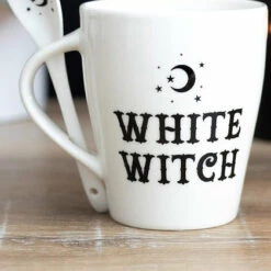 Cheap 🌟  GOTHIC GIFTS Gothic Homewares White Witch | MUG & SPOON SET ✔️
