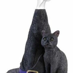 Wholesale ⭐ GOTHIC GIFTS Cats Witch Hat With Cat | INCENSE CONE HOLDER 😉