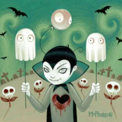 Best Sale ❤️ COLLECTABLES Bats George ✨ Halloween Portrait | ART PRINT ✨