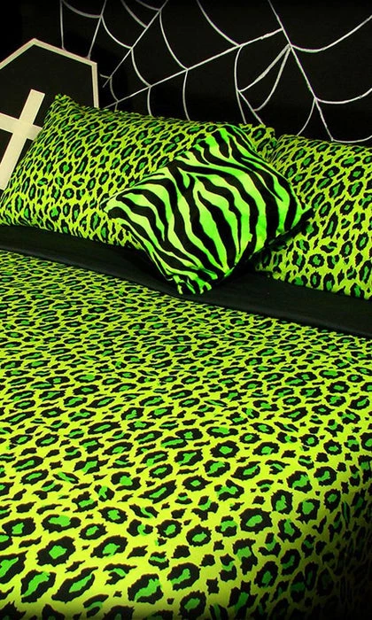 Flash Sale π€© HELLS BLANKETS Gothic Homewares Acid Leopard | QUEEN QUILT SET π 1 Flash Sale π€© HELLS BLANKETS Gothic Homewares Acid Leopard | QUEEN QUILT SET π