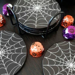 Budget 🥰  HELLS BLANKETS Gothic Homewares Web Of Nightmares | COASTER SET 🧨