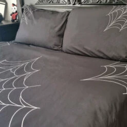 Budget 🔥 HELLS BLANKETS Gothic Homewares Web Of Nightmares | KING QUILT SET 😉 -Spooky Stuff Store hells blankets web of nightmares quilt set 02 0193cd74 18e0 48fb 9fd5 63e236205eae 700x700