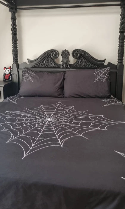 Deals ๐งจ HELLS BLANKETS Gothic Homewares Web Of Nightmares | QUEEN QUILT SET ๐ 7 Deals ๐งจ HELLS BLANKETS Gothic Homewares Web Of Nightmares | QUEEN QUILT SET ๐ - Image 7