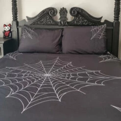Budget 🔥 HELLS BLANKETS Gothic Homewares Web Of Nightmares | KING QUILT SET 😉 -Spooky Stuff Store hells blankets web of nightmares quilt set 03 8e09e022 a70b 4b86 bcaf bc81df87c3e4 700x700