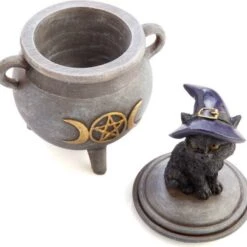 Best deal 🔔 HOMEWARES Cats Black Cat | CAULDRON TRINKET BOX ✔️ -Spooky Stuff Store homewares black cat cauldron trinket box 5 8babeebf 54ad 482d a91b 22c2a04669ef 700x700