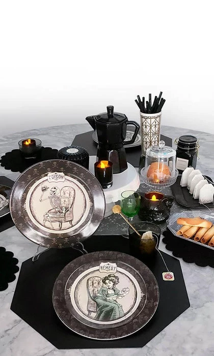 Best Pirce ๐ HOT CHOCOLATE Gothic Homewares Drug Store | PLATE SET ๐ 2 Best Pirce ๐ HOT CHOCOLATE Gothic Homewares Drug Store | PLATE SET ๐ - Image 2