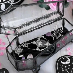 Best Pirce ⭐ KILLSTAR Gothic Homewares Casket | GLASS COFFIN 💯