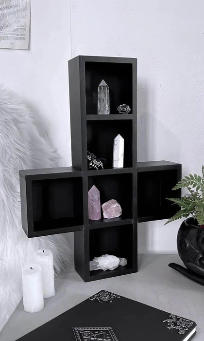 Discount ๐ KILLSTAR Gothic Homewares Cross | SHELF' โจ 1 Discount ๐ KILLSTAR Gothic Homewares Cross | SHELF' โจ