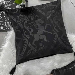 Flash Sale ⭐ KILLSTAR Gothic Homewares Royal Beast [Black] | CUSHION COVER* 🎁