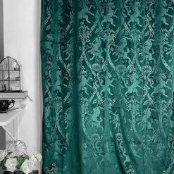 Hot Sale ⭐ KILLSTAR Gothic Homewares Royal Beast [Emerald] | CURTAIN [FAULTY]** ⌛